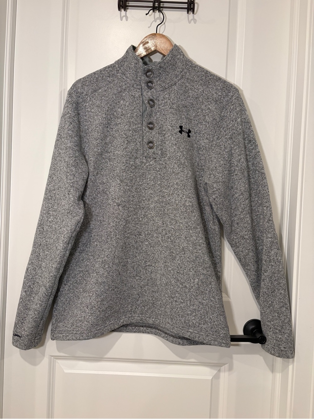Under Armour Specialist Storm Sweater Gray Fleece Pullover Mens Size Medium M